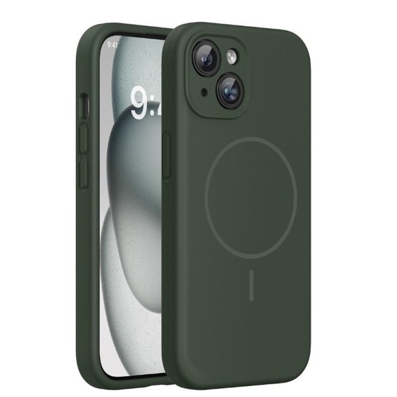 Miracase Other - Miracase Phone Case iPhone 15 6.1" Green Magnetic Shockproof Silicone